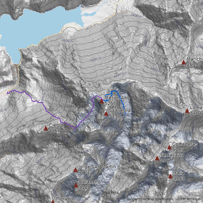 Mapa Cerro Mesón Alto