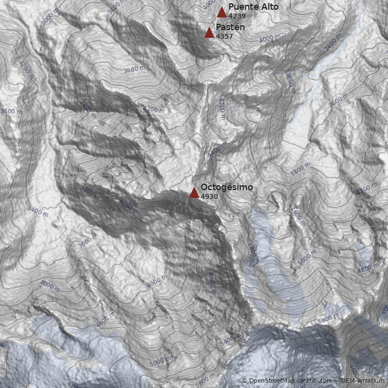 Mapa Cerro Octogésimo