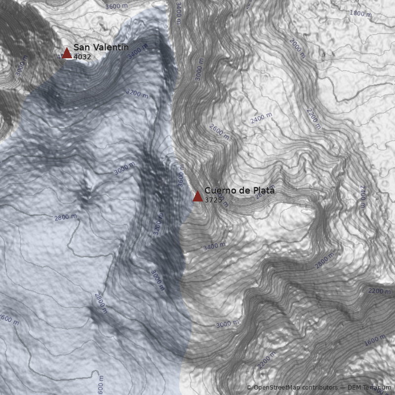 Mapa Cerro Cuerno de Plata 