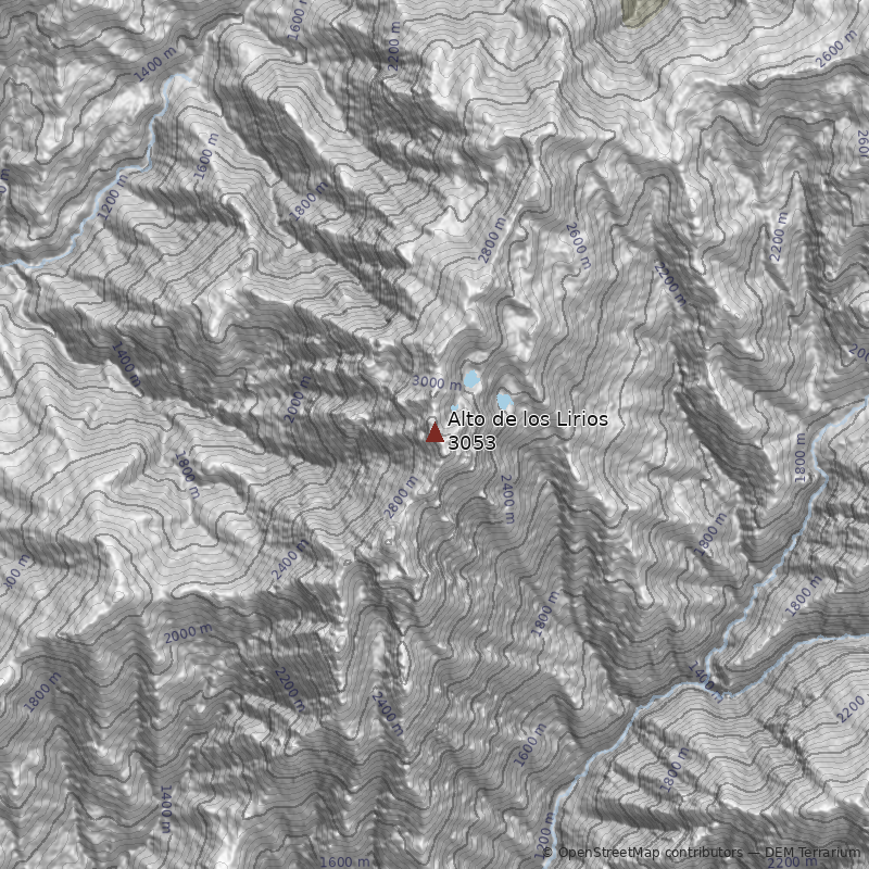 Mapa Cerro Alto de los Lirios