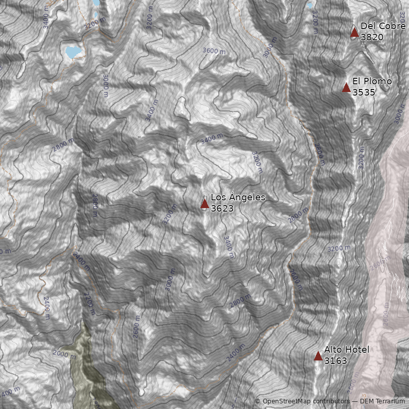 Mapa Cerro Los Ángeles