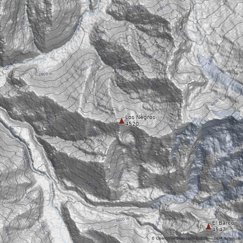 Mapa Cerro Los Negros