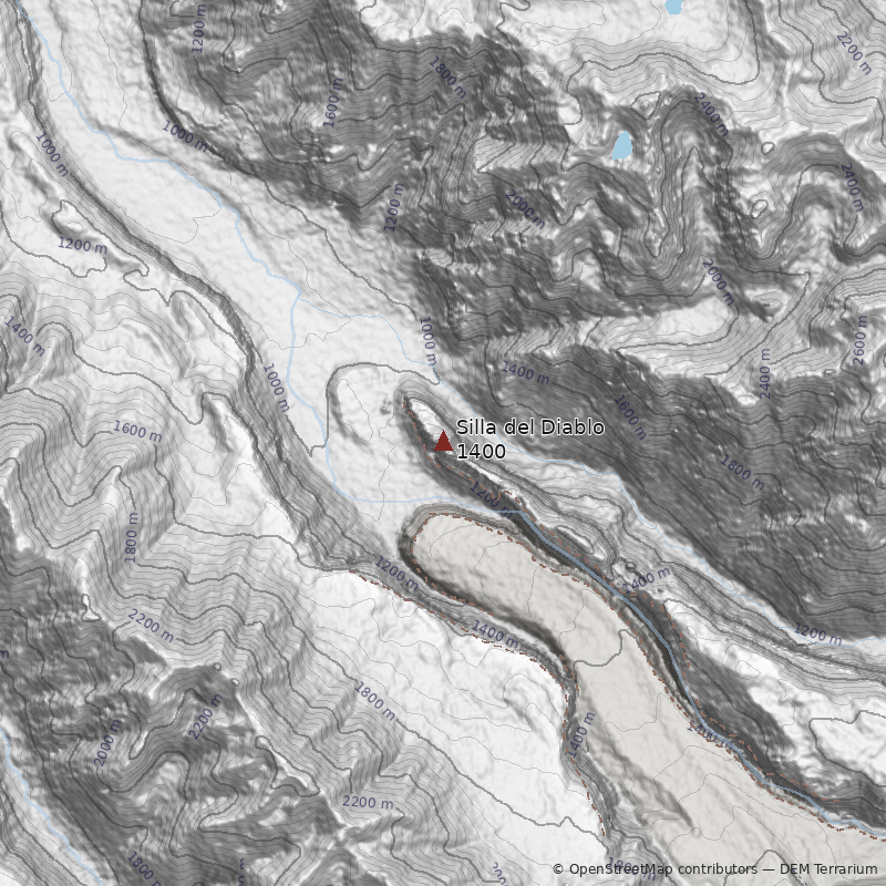 Mapa Cerro Silla del Diablo