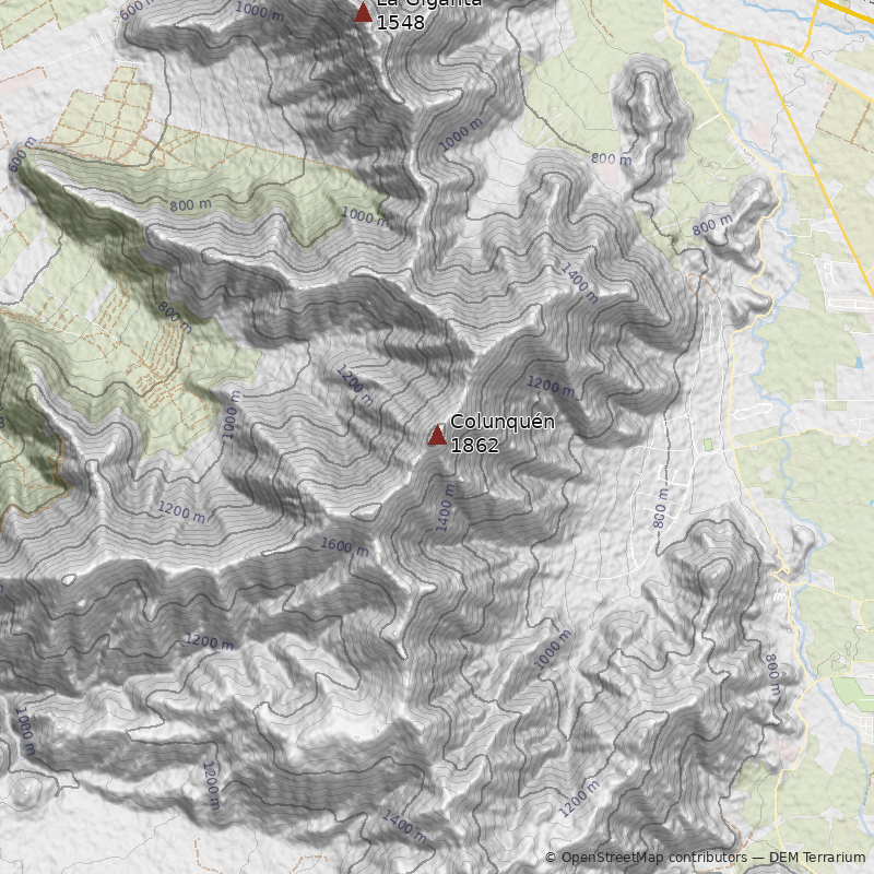 Mapa Cerro Colunquén
