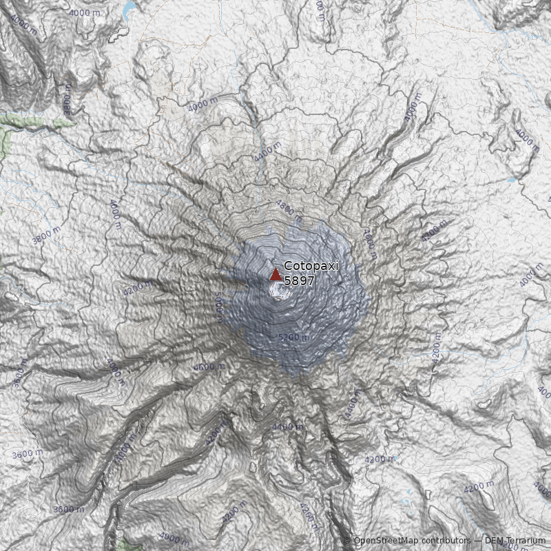 Mapa Volcán Cotopaxi