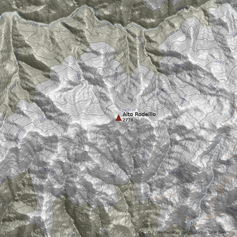 Mapa Cerro Alto Rodeíllo