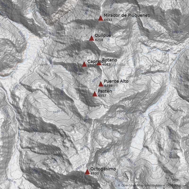 Mapa Cerro Pastén