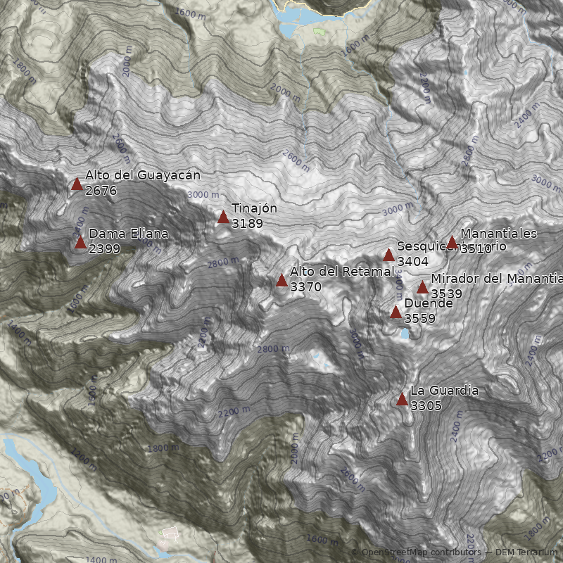 Mapa Cerro Alto del Retamal