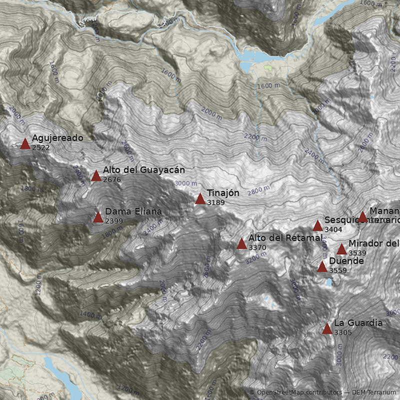 Mapa Cerro Tinajón