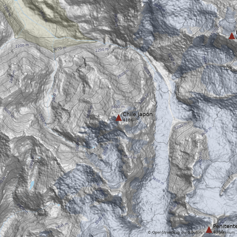 Mapa Cerro Chile Japón