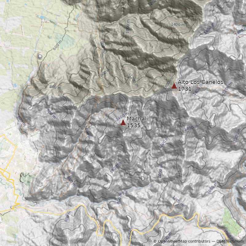 Mapa Cerro Machalí