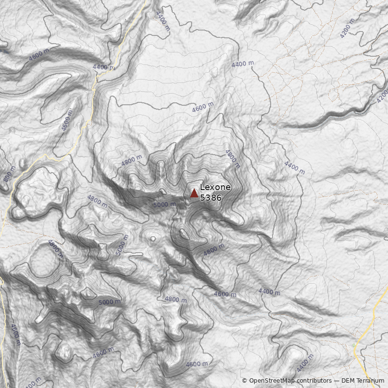 Mapa Volcán Lexone
