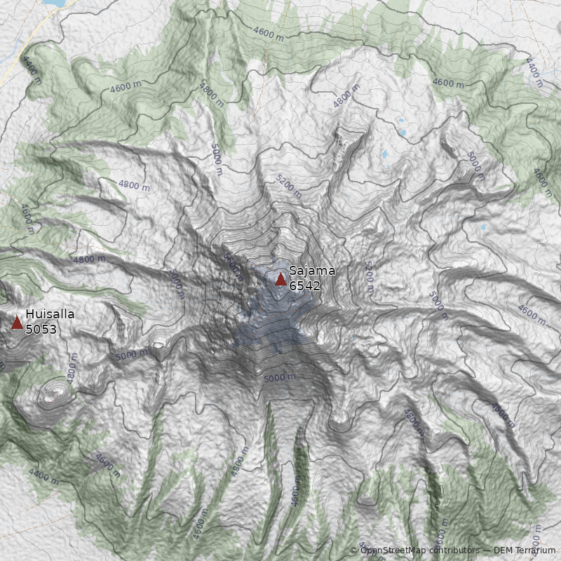 Mapa Volcán Sajama