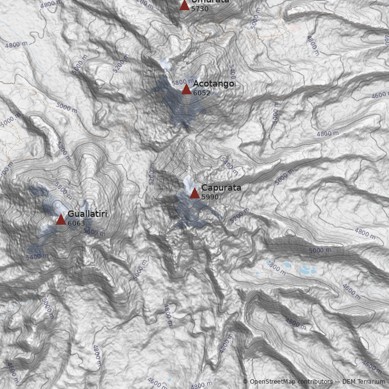 Mapa Volcán Capurata