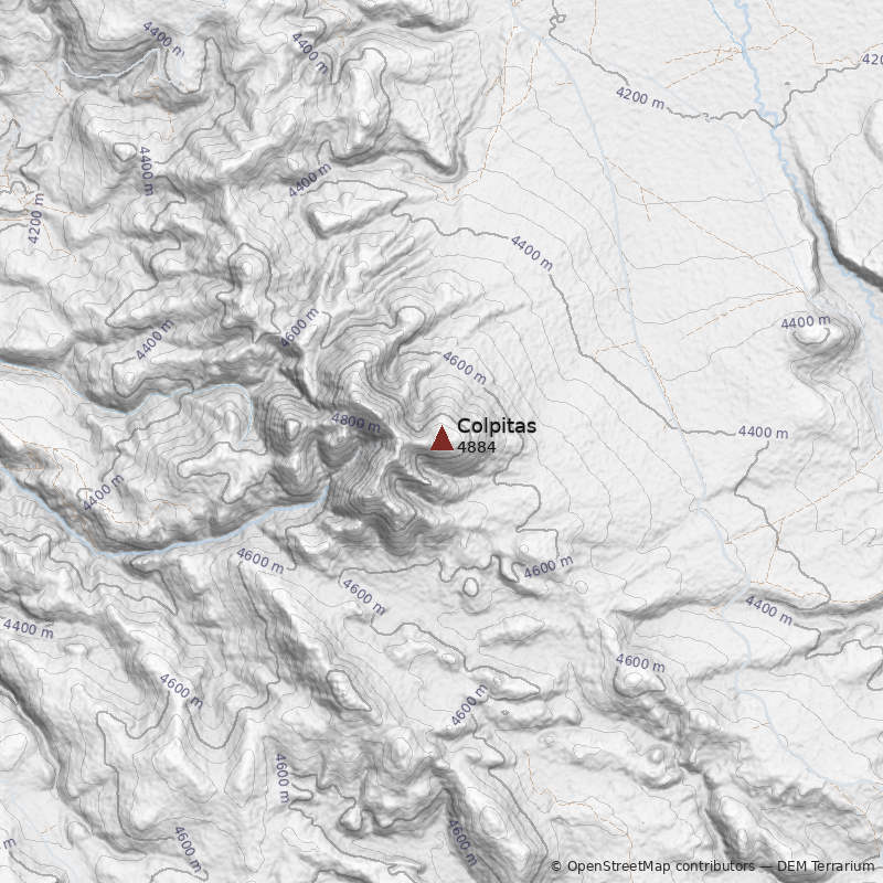 Mapa Volcán Colpitas