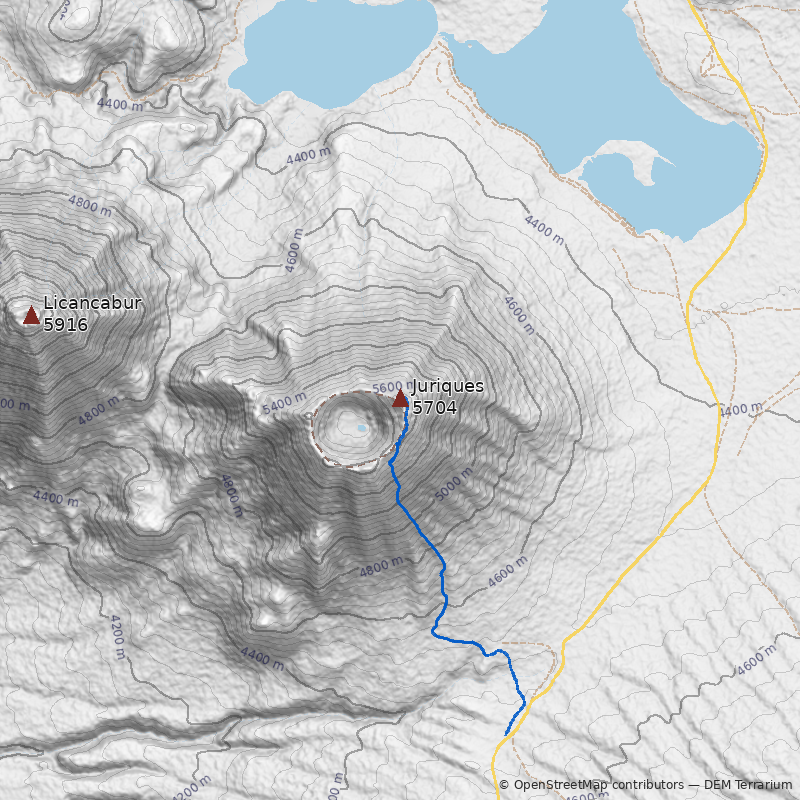 Mapa Volcán Juriques
