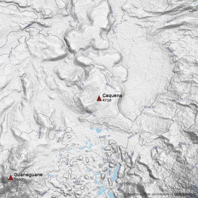Mapa Volcán Caquena