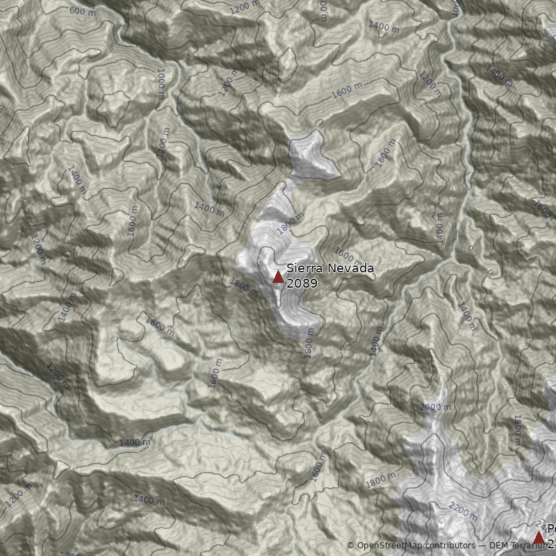 Mapa Cerro Sierra Nevada