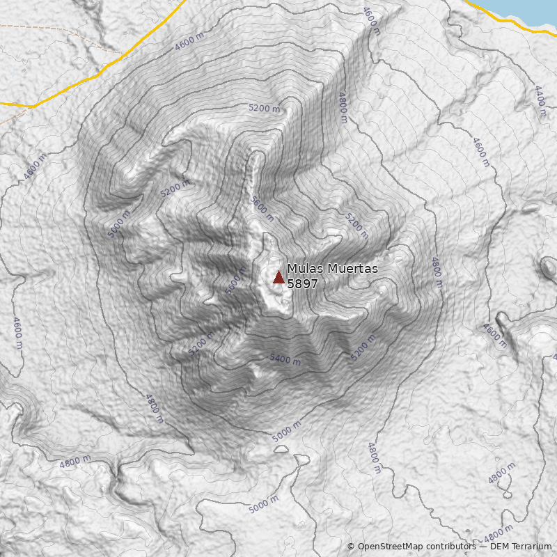Mapa Cerro Mulas Muertas