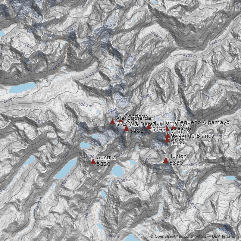 Mapa Nevado Condoriri