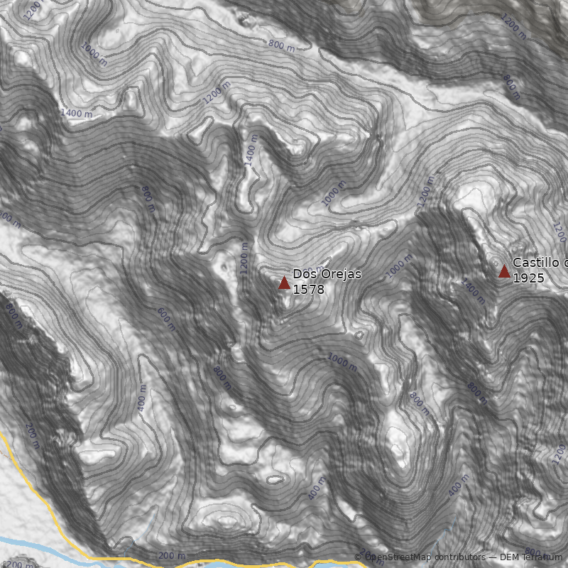 Mapa Cerro Dos Orejas