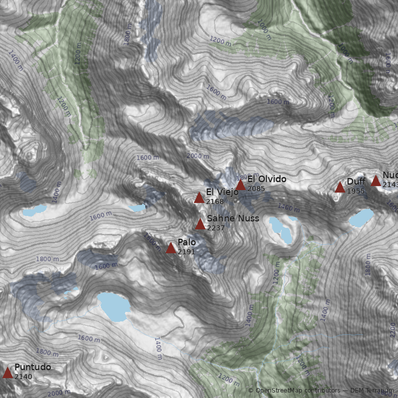 Mapa Cerro El Viejo