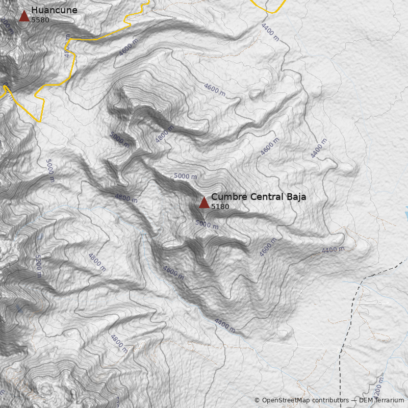 Mapa Cerro Cumbre Central Baja