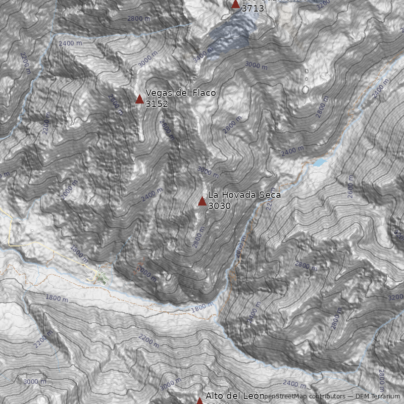 Mapa Cerro La Hovada Seca