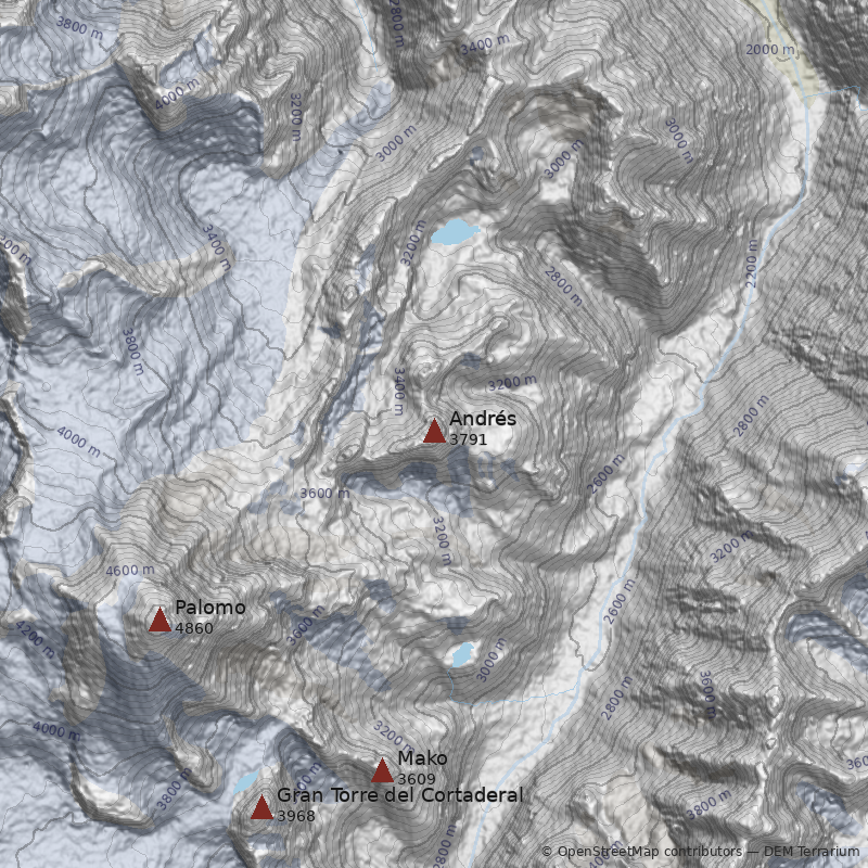 Mapa Volcán Andrés