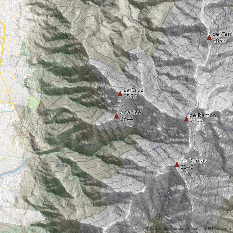 Mapa Cerro Abanico