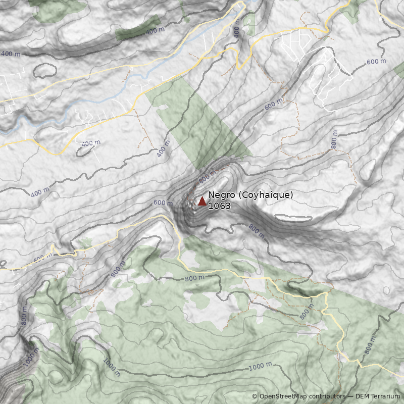 Mapa Cerro Negro (Coyhaique)