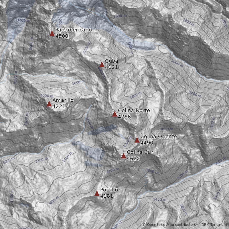 Mapa Pico Colina Norte