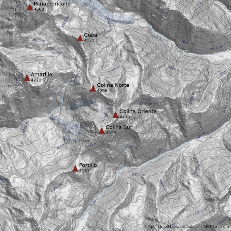 Mapa Pico Colina Oriente