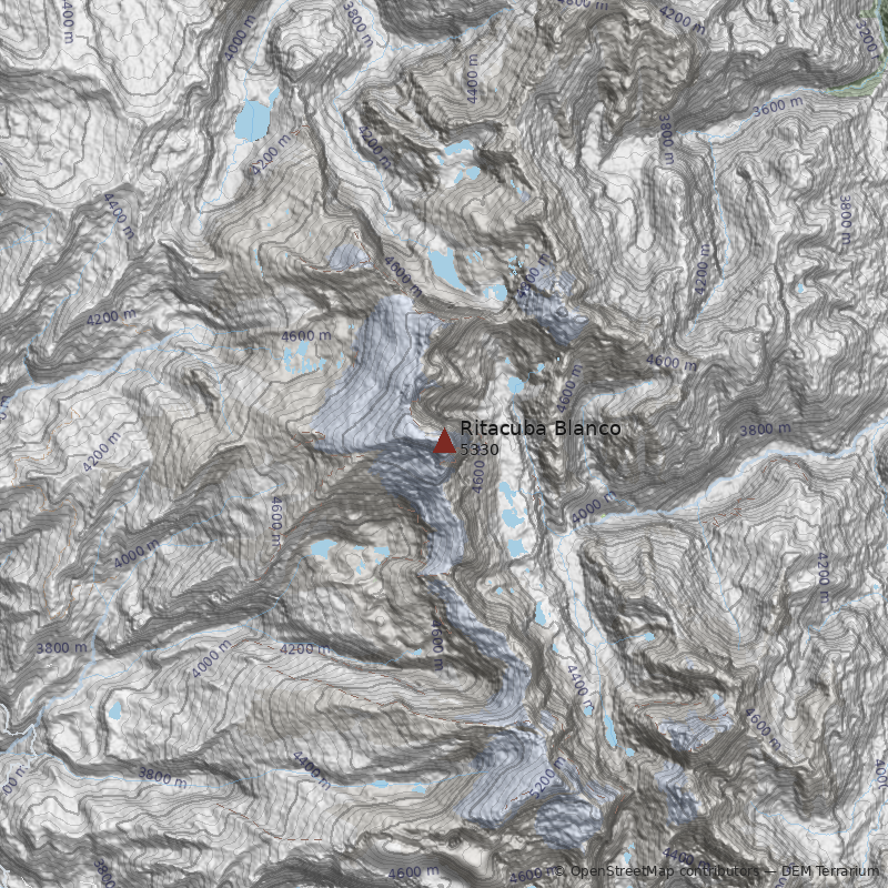Mapa Cerro Ritacuba Blanco 