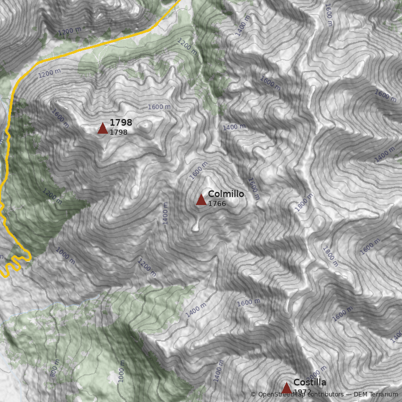 Mapa Cerro Colmillo