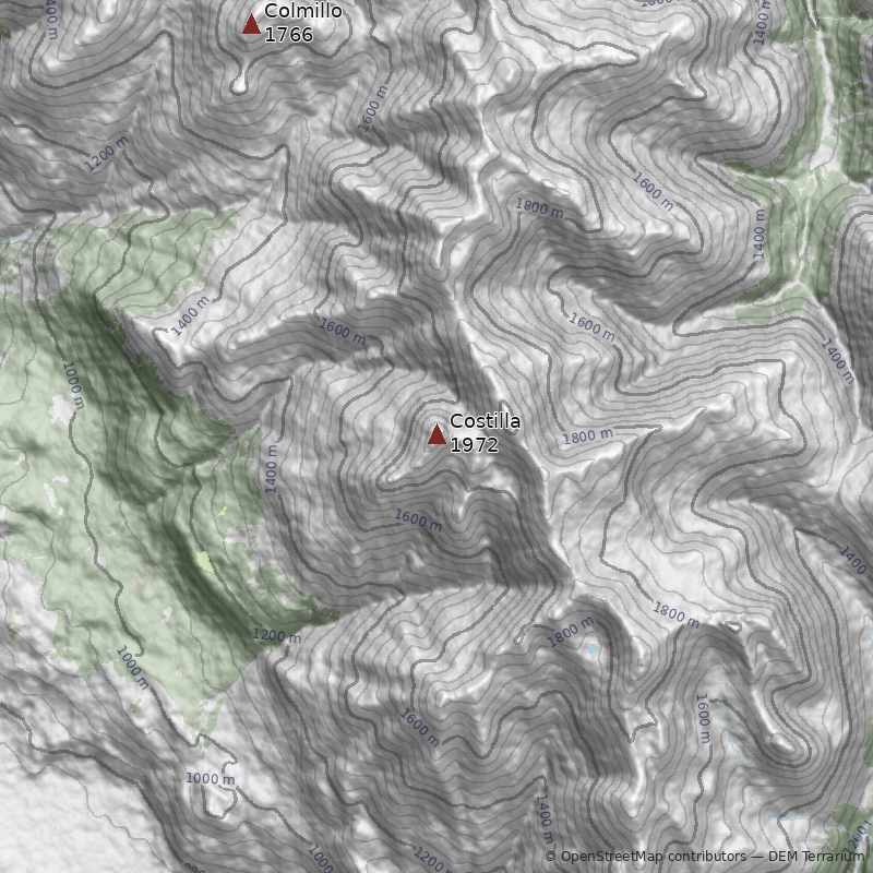 Mapa Cerro Costilla
