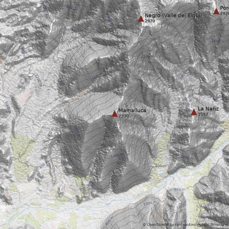 Mapa Cerro Mamalluca