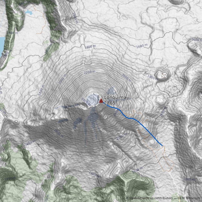 Mapa Volcán Lonquimay
