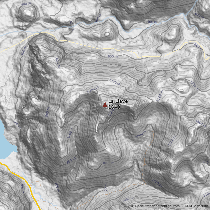 Mapa Cerro La Llave 