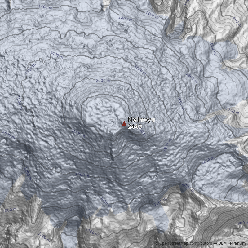 Mapa Volcán Melimoyu