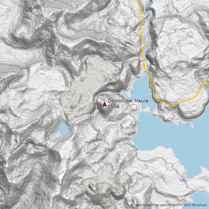 Mapa Volcán Domos del Maule