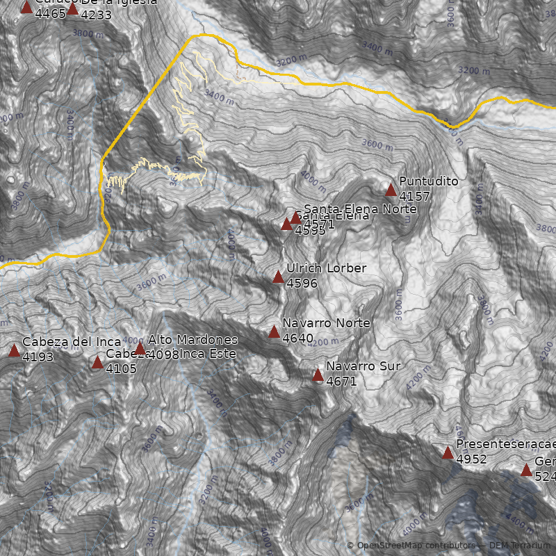Mapa Cerro Ulrich Lorber