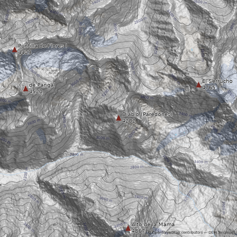 Mapa Cerro Diablo (Paredones)