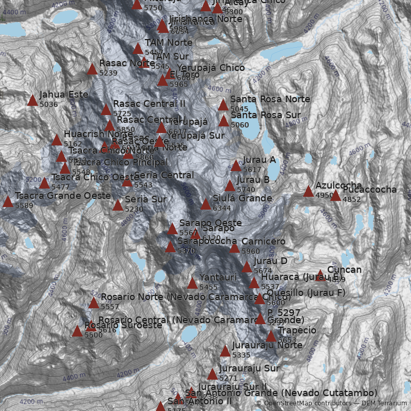 Mapa Cerro Siulá Grande