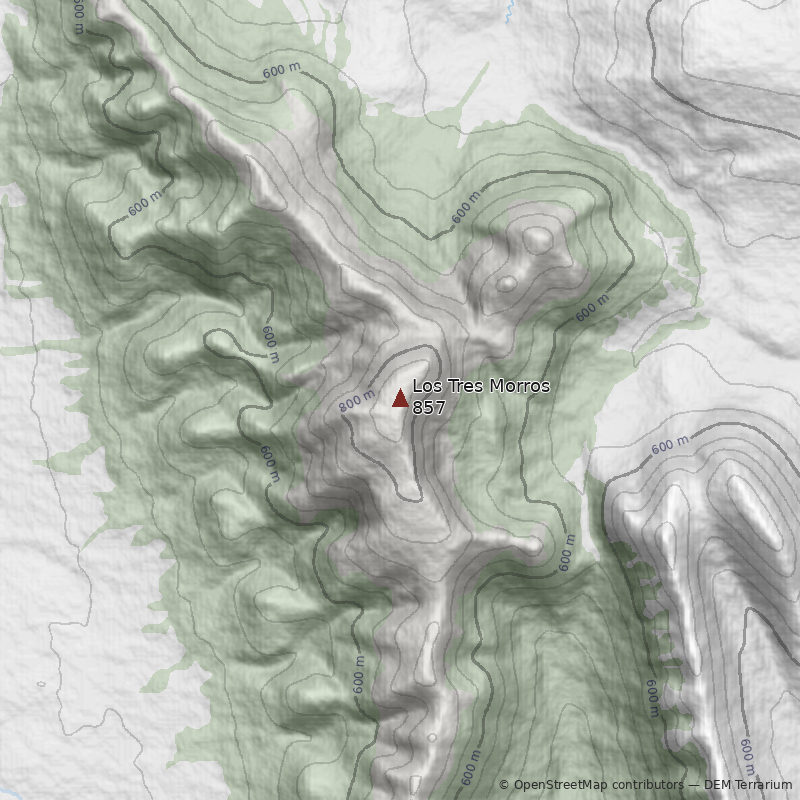 Mapa Cerro Los Tres Morros 