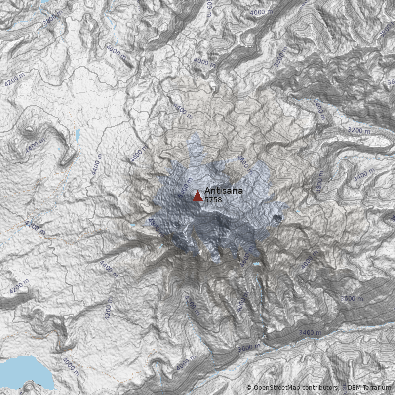 Mapa Volcán Antisana