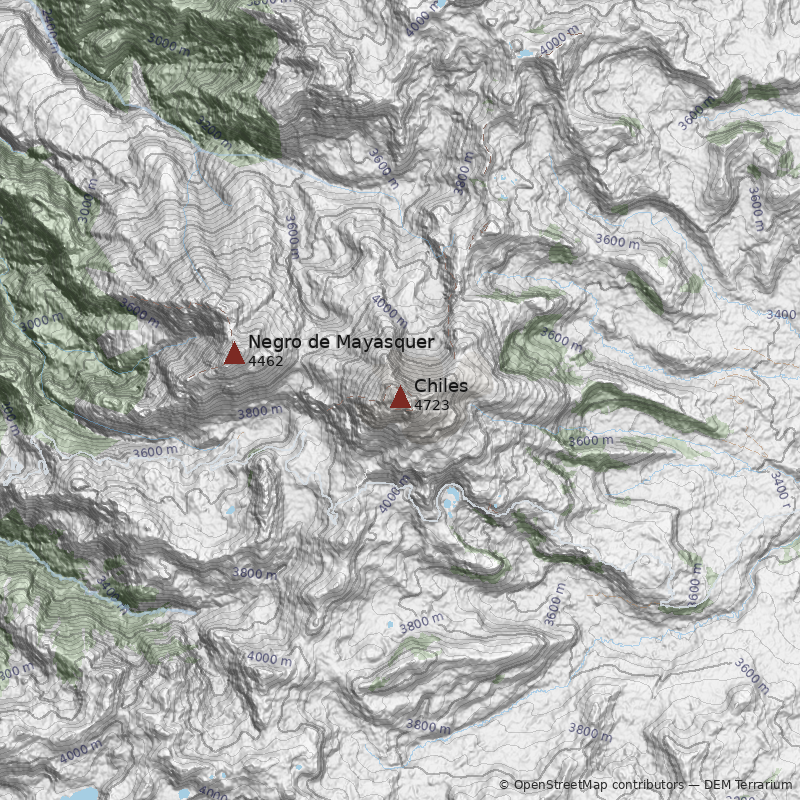 Mapa Volcán Chiles