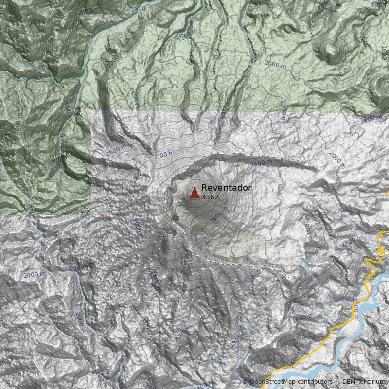Mapa Volcán Reventador