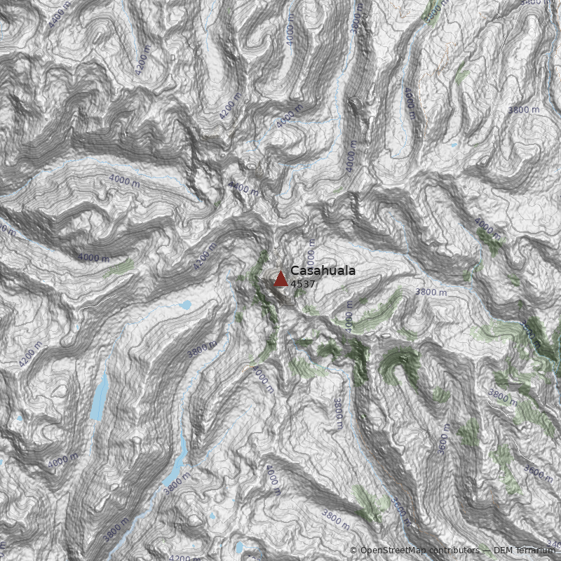 Mapa Volcán Casahuala