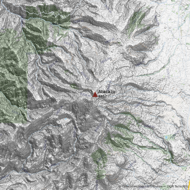 Mapa Volcán Atacazo